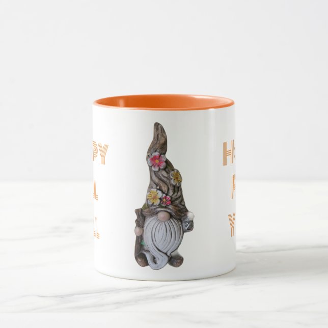 Happy Fall y'all gnome coffee mug (Center)