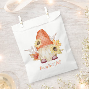 Happy Fall Y'All Gnome Favour Bags