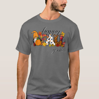 Happy Fall Y'all  Gnome Lover Pumpkin Autumn Fall  T-Shirt