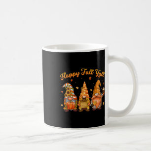 Happy Fall Y'all Gnome Pumpkin Autumn Leaves Thank Coffee Mug