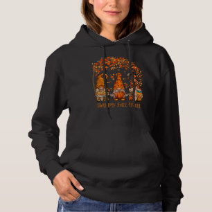 Happy Fall Y'all Gnome Pumpkin Autumn Leaves Thank Hoodie