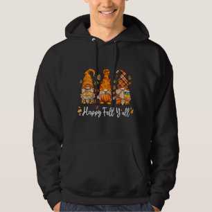 Happy Fall Y'all Gnome Pumpkin Truck Autumn Thanks Hoodie