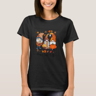 Happy Fall Yall Gnomes Leopard Autumn Fall Gnomes T-Shirt
