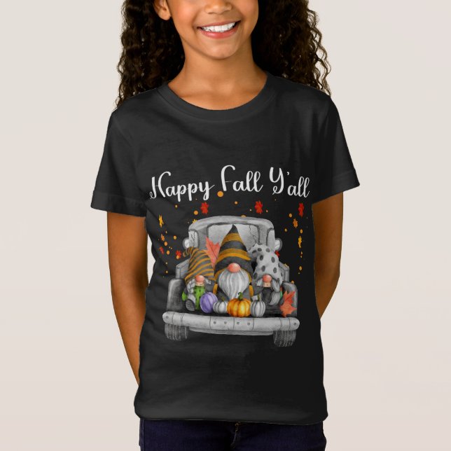 Happy Fall Ya'll Gnomes T-Shirt (Front)
