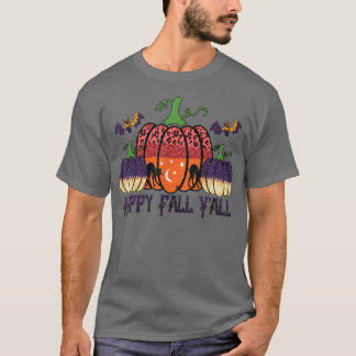 Happy Fall Yall Halloween Pumpkin,Fall Autumn Seas T-Shirt