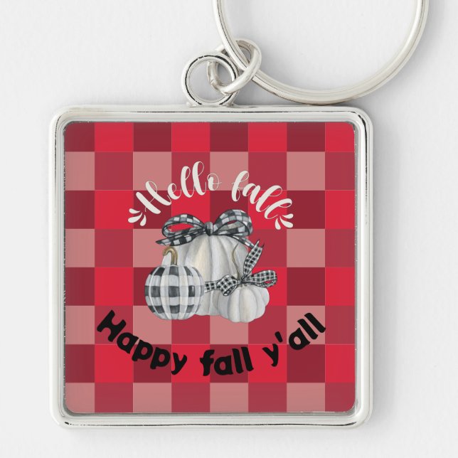Happy Fall Y'all Key Ring (Front)