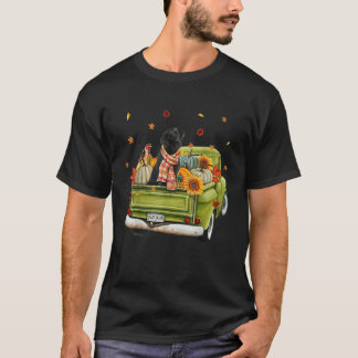 Happy Fall Yall Labrador Dog On Truck Pumpkin Fall T-Shirt