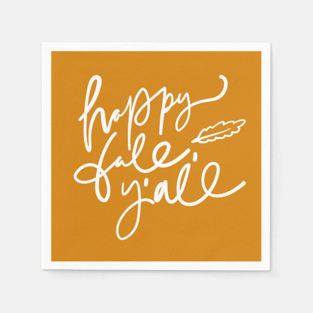 Happy Fall Y'all Napkin (Front)