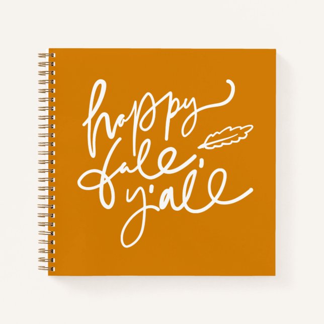 Happy Fall Y'all Notebook (Front)