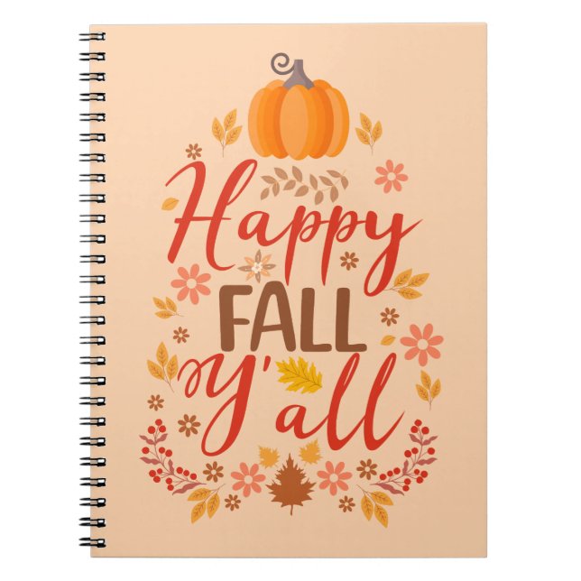 Happy fall y'all notebook (Front)