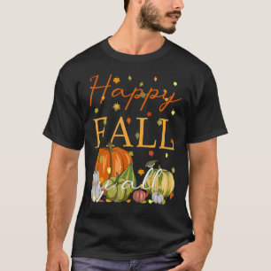 Happy Fall Y'All  Pumpkin & Autumn Leaves Thanksgi T-Shirt