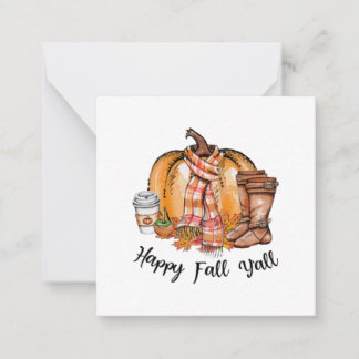 Happy Fall Y'all Pumpkin Boots Card