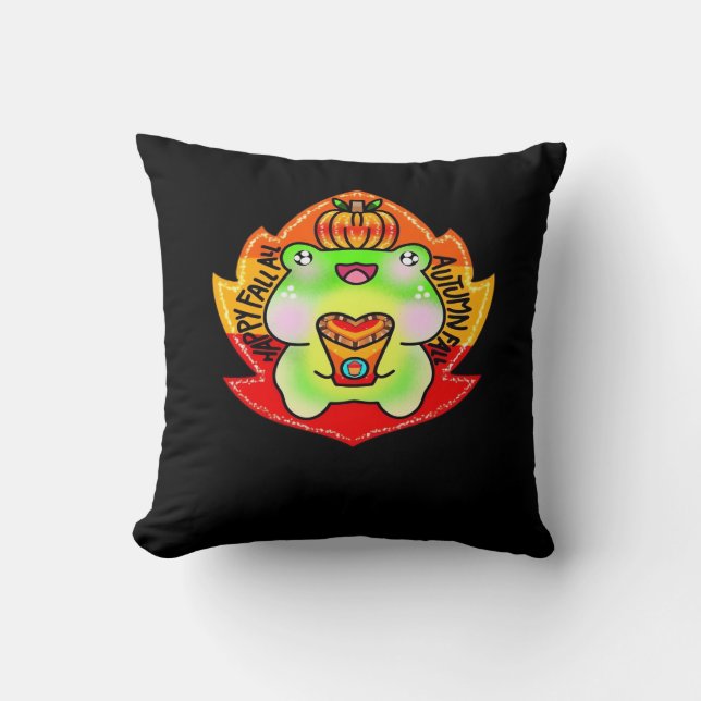 Happy Fall Y'all Pumpkin Fall Season Oversized Cushion (Front)