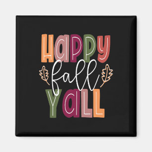 Happy Fall Yall Pumpkin Thanksgiving Halloween Cut Magnet