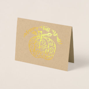 Happy Fall Y'all!   Real Foil Card