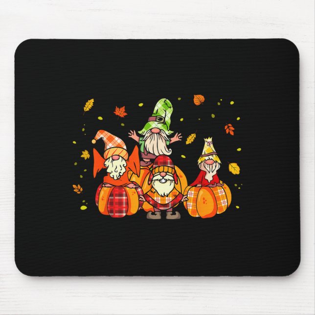 Happy Fall Yall Shirt Buffalo Pumpkin Autumn Gnome Mouse Pad (Front)