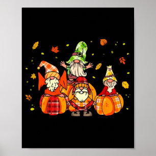 Happy Fall Yall Shirt Buffalo Pumpkin Autumn Gnome Poster
