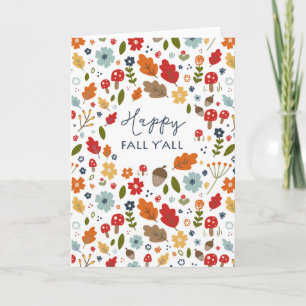 Happy Fall Y'all Thanksgiving Fall Card