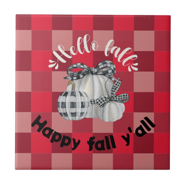 Happy Fall Y'all Tile (Front)