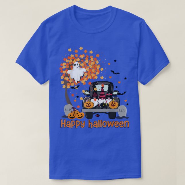 Happy Fall Y'all Truck Farm Gnome Pumpkin Costume  T-Shirt (Design Front)