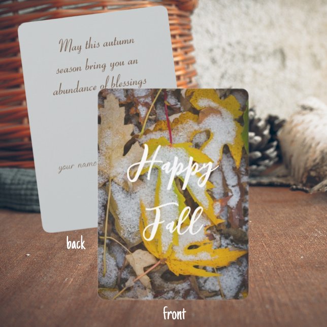 Happy Fall Yellow Leaves Card (Creator Uploaded)