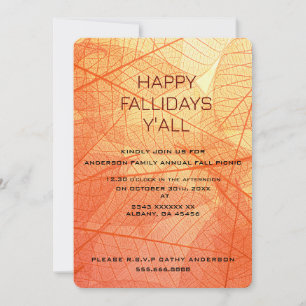 Happy Fallidays Cards - Seasonal Holiday Invites