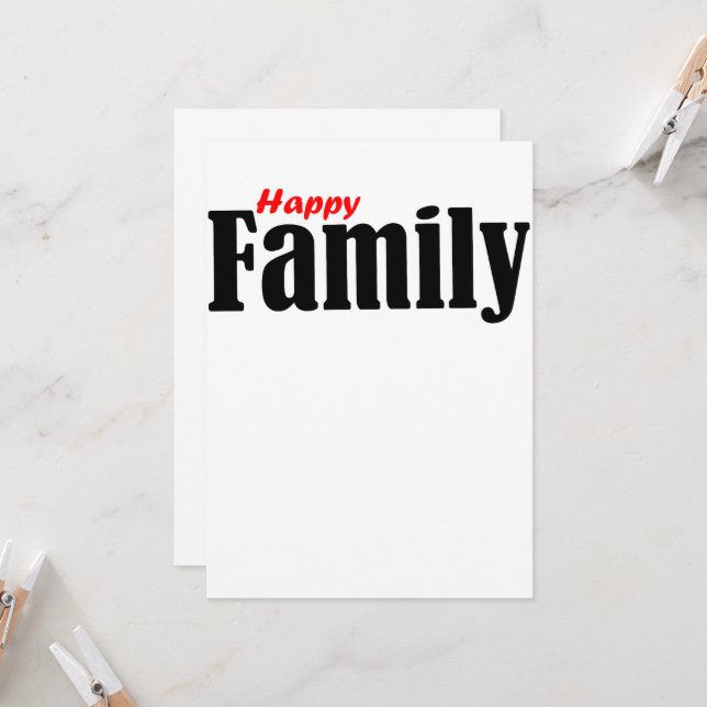 Happy Famille Invitation - Fun Family Vibes  (Front/Back In Situ)