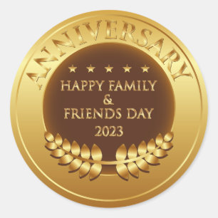 Happy Family And Friends Day 2023 Classic Round Sticker