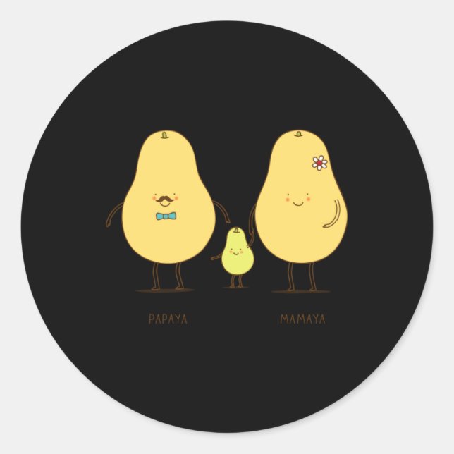 Happy Family Classic Round Sticker (Front)