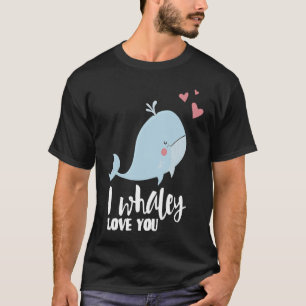 Happy Family Cute Boy I Whaley Love You Valentine' T-Shirt