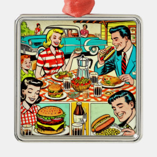 Happy Family Food Comics Metal Tree Decoration