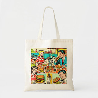 Happy Family Food Comics Tote Bag