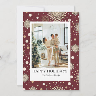 Happy family Holiday Photo Card modern simple
