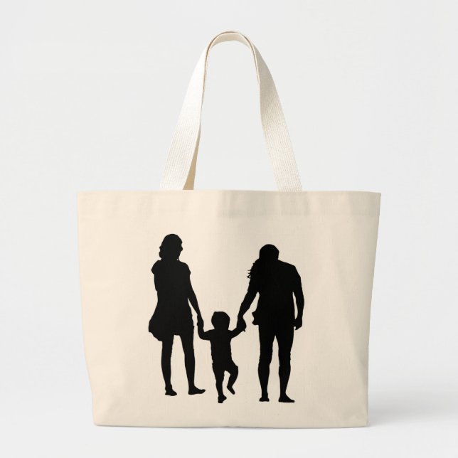 HAPPY FAMILY LARGE TOTE BAG (Front)