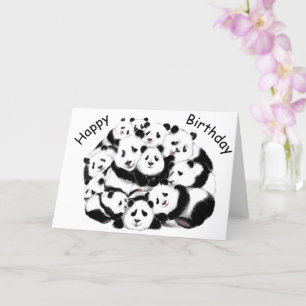 Happy Family Pands Birthday Card