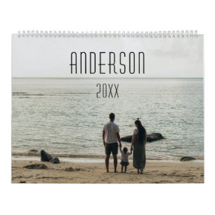 Happy family personalised cute photo calendar