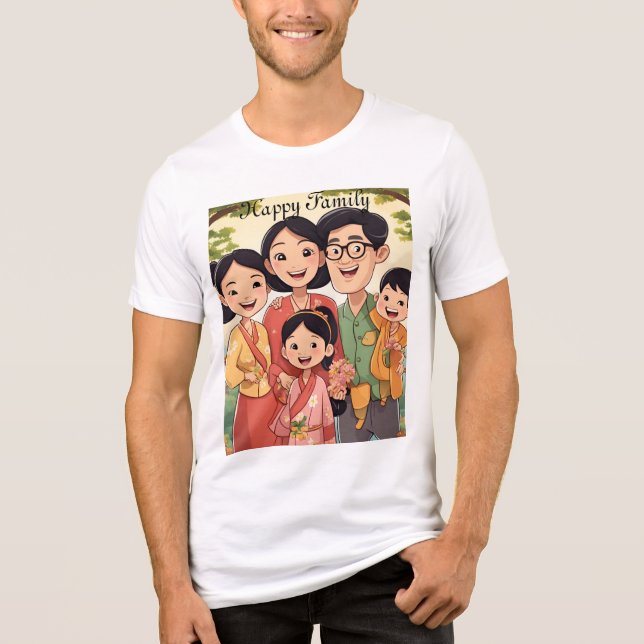 Happy family Tri-Blend shirt (Front)