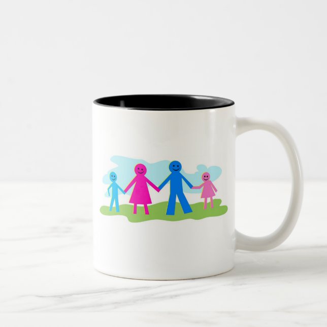 Happy Family Two-Tone Coffee Mug (Right)