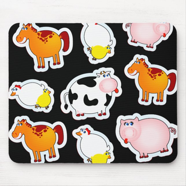 Happy farm background, mousepad (Front)