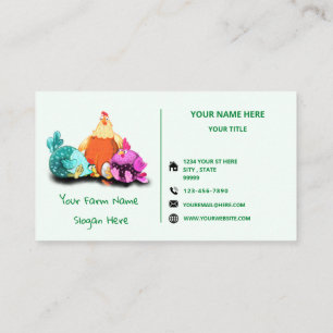 Happy Farm Funny Farmer's Business Card - Unique