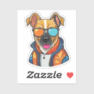 happy fashionable dog