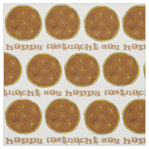 Happy Fasnacht Fastnacht Day Easter Lent Doughnut Fabric