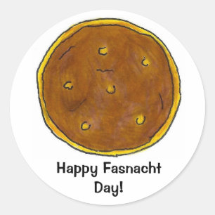 Happy Fasnacht Fastnacht Day PA Dutch Doughnut Classic Round Sticker