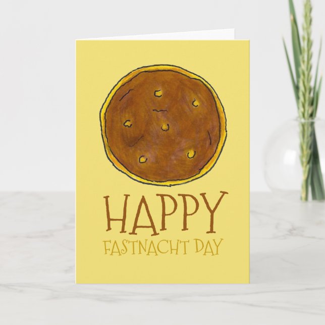 Happy Fasnacht Fastnacht Day PA Dutch Doughnut Len Card (Front)