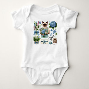  Happy Father' Day for Cat Dad Cat Lovers Baby Bodysuit