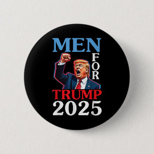 Happy Father Day Men For Trump 2025 Daddy Papa Hus 6 Cm Round Badge