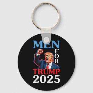 Happy Father Day Men For Trump 2025 Daddy Papa Hus Key Ring