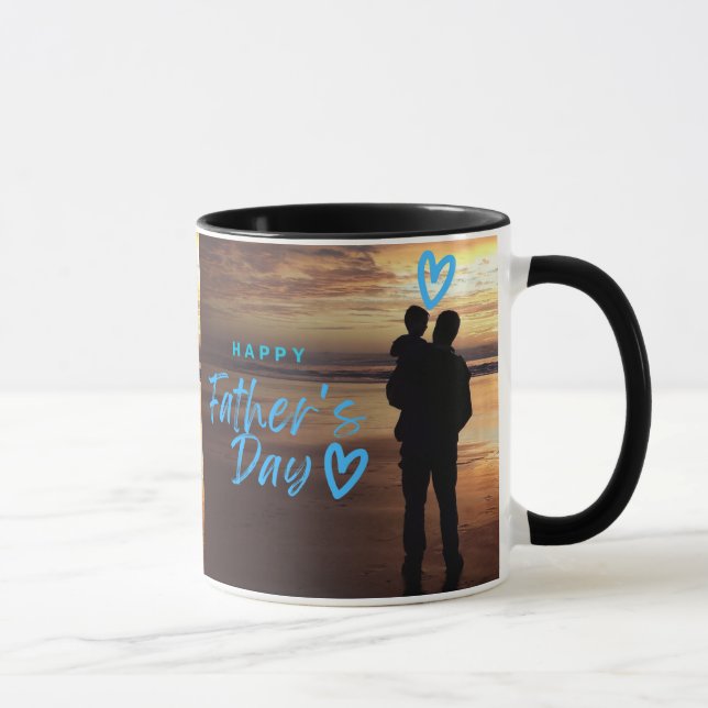Happy Father’s Day Beach Silhouette Mug  (Right)