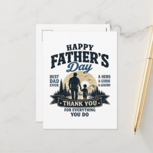 Happy Father’s Day-Best Dad Ever Holiday Postcard