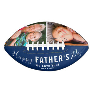 Happy Father’s Day Blue 2 Photos Modern Name Football